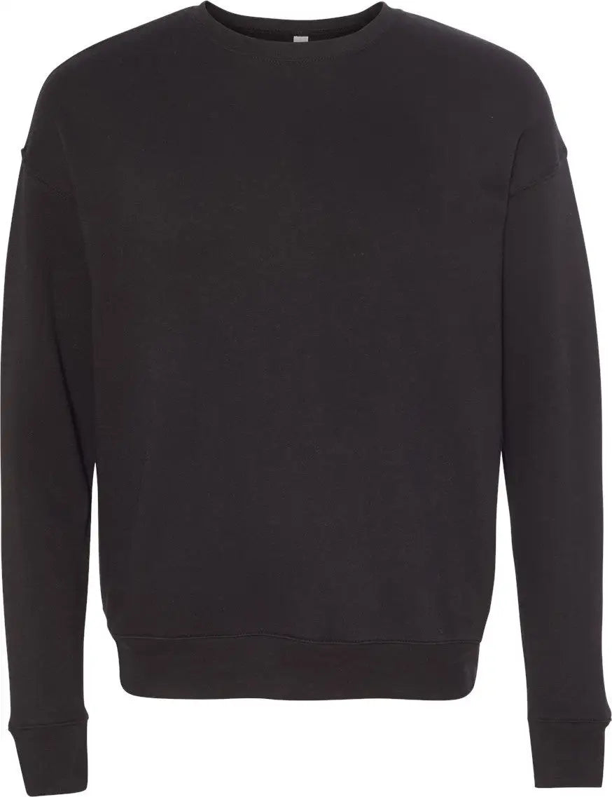 Bella + Canvas 3945 Sponge Fleece Drop Shoulder Crewneck Sweatshirt - Black