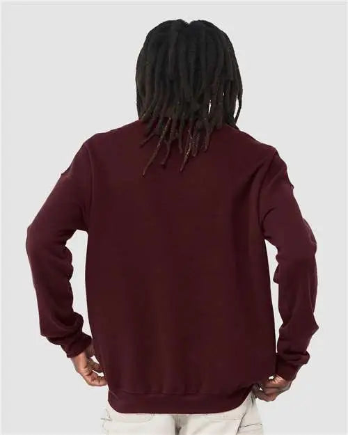 Bella + Canvas 3945 Sponge Fleece Drop Shoulder Crewneck Sweatshirt - Maroon