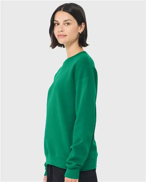 Bella + Canvas 3945 Sponge Fleece Drop Shoulder Crewneck Sweatshirt - Kelly