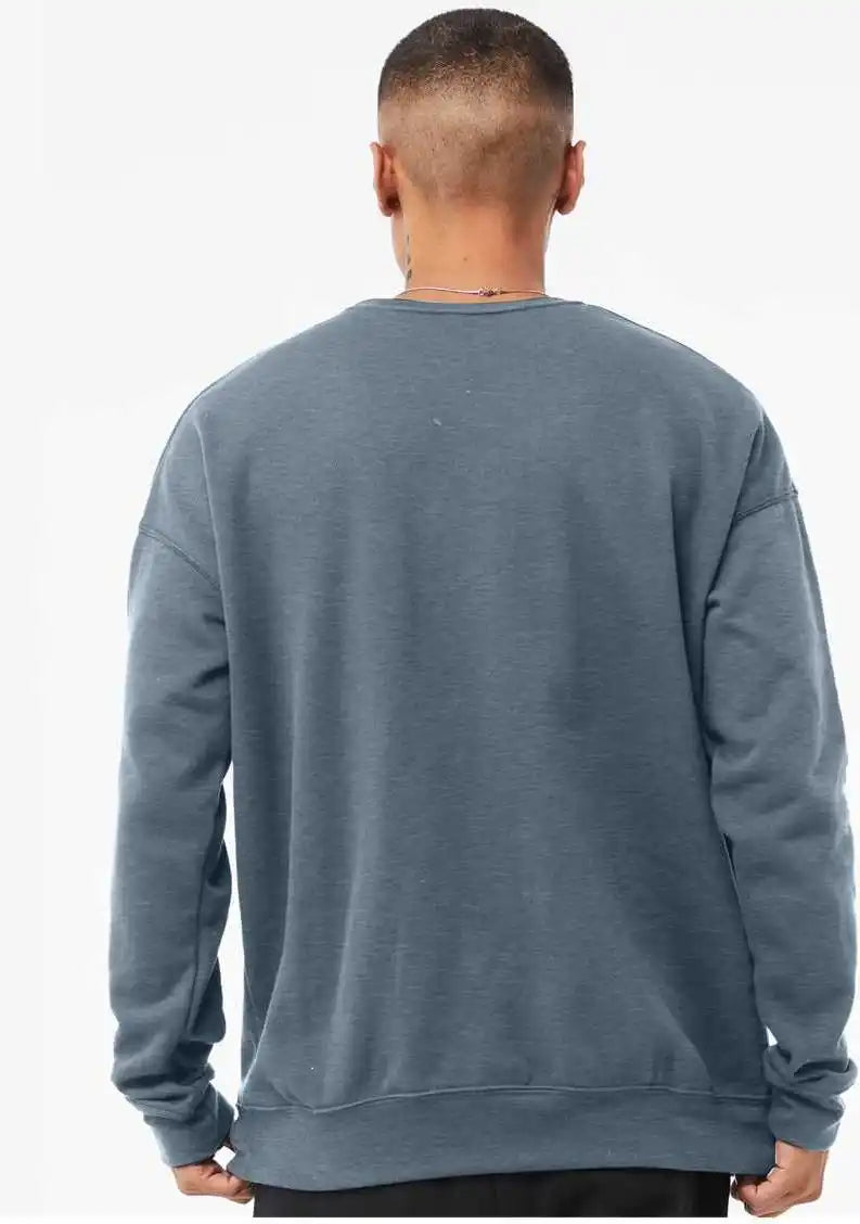 Bella + Canvas 3945 Unisex Sponge Fleece Drop Shoulder Crewneck Sweatshirt Heather Slate