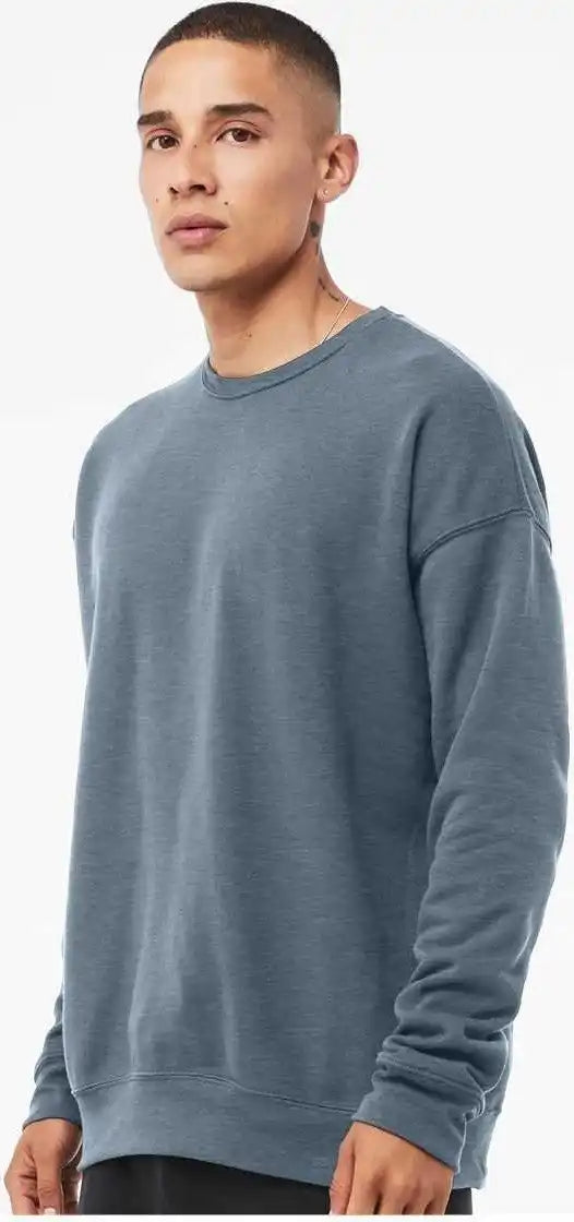 Bella + Canvas 3945 Unisex Sponge Fleece Drop Shoulder Crewneck Sweatshirt Heather Slate