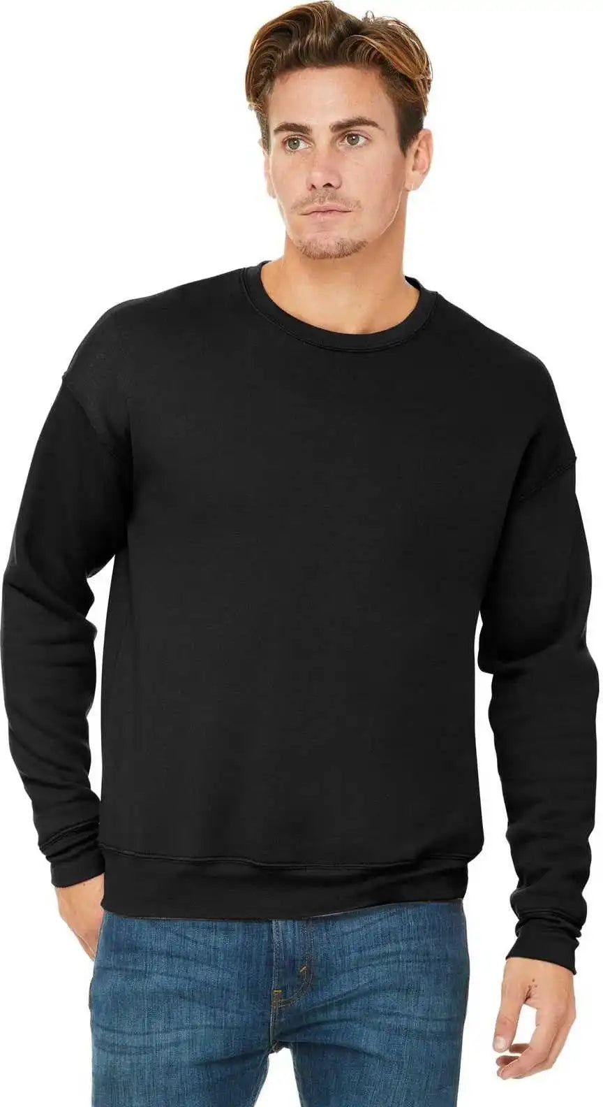 Bella + Canvas 3945 Unisex Sponge Fleece Drop Shoulder Sweatshirt Black