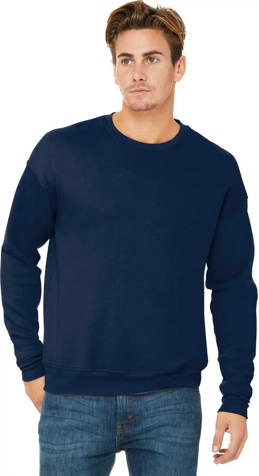 Bella + Canvas 3945 Unisex Sponge Fleece Drop Shoulder Sweatshirt Navy