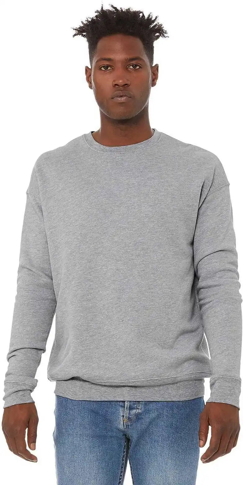 Bella + Canvas 3945 Unisex Sponge Fleece Drop Shoulder Sweatshirt Athletic Heather