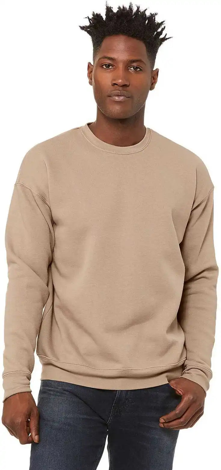 Bella + Canvas 3945 Unisex Sponge Fleece Drop Shoulder Sweatshirt Tan