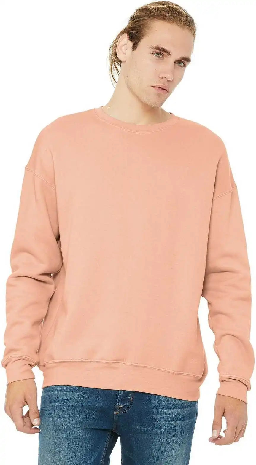 Bella + Canvas 3945 Unisex Sponge Fleece Drop Shoulder Sweatshirt - Peach