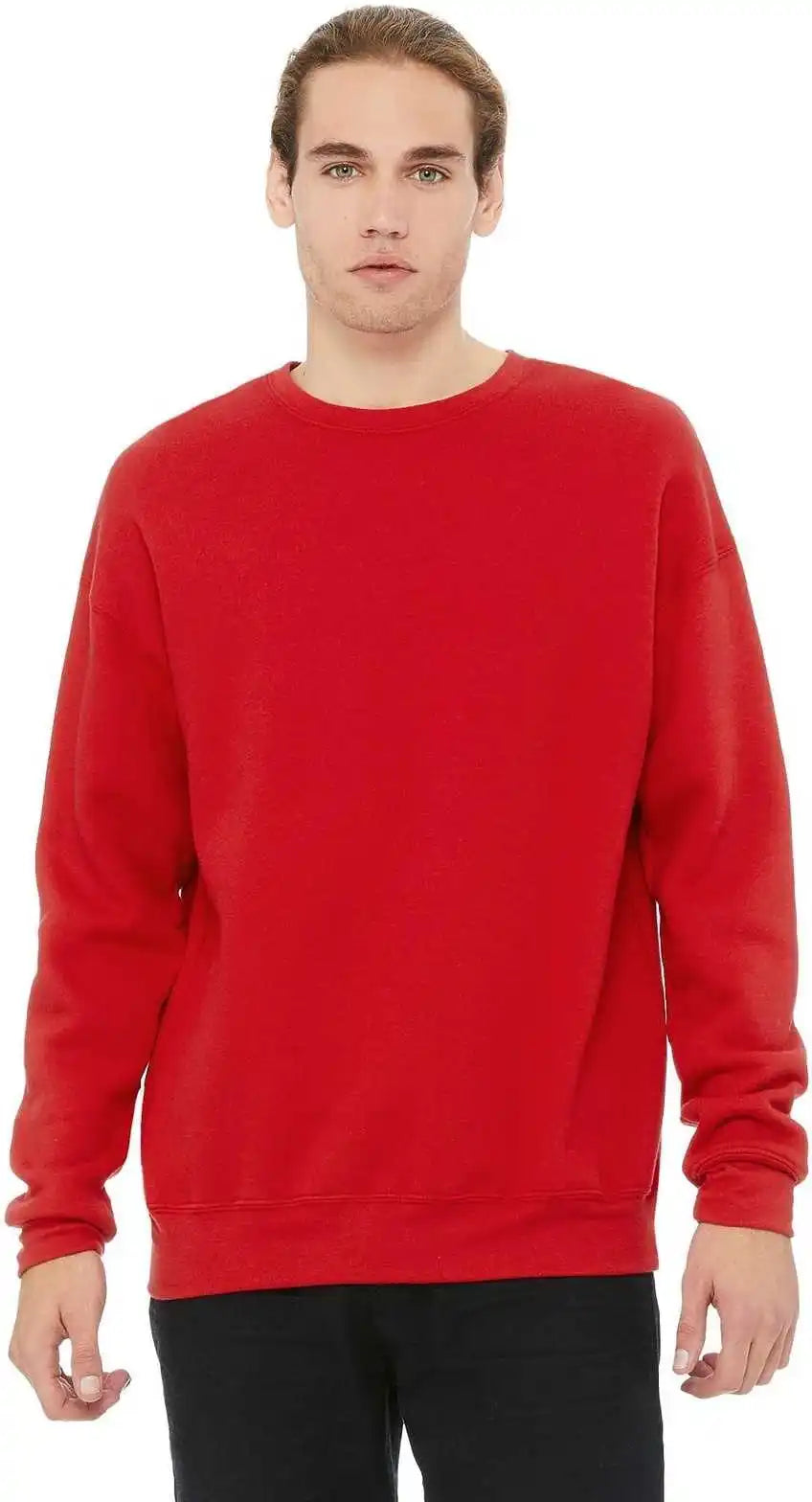 Bella + Canvas 3945 Unisex Sponge Fleece Drop Shoulder Sweatshirt Red