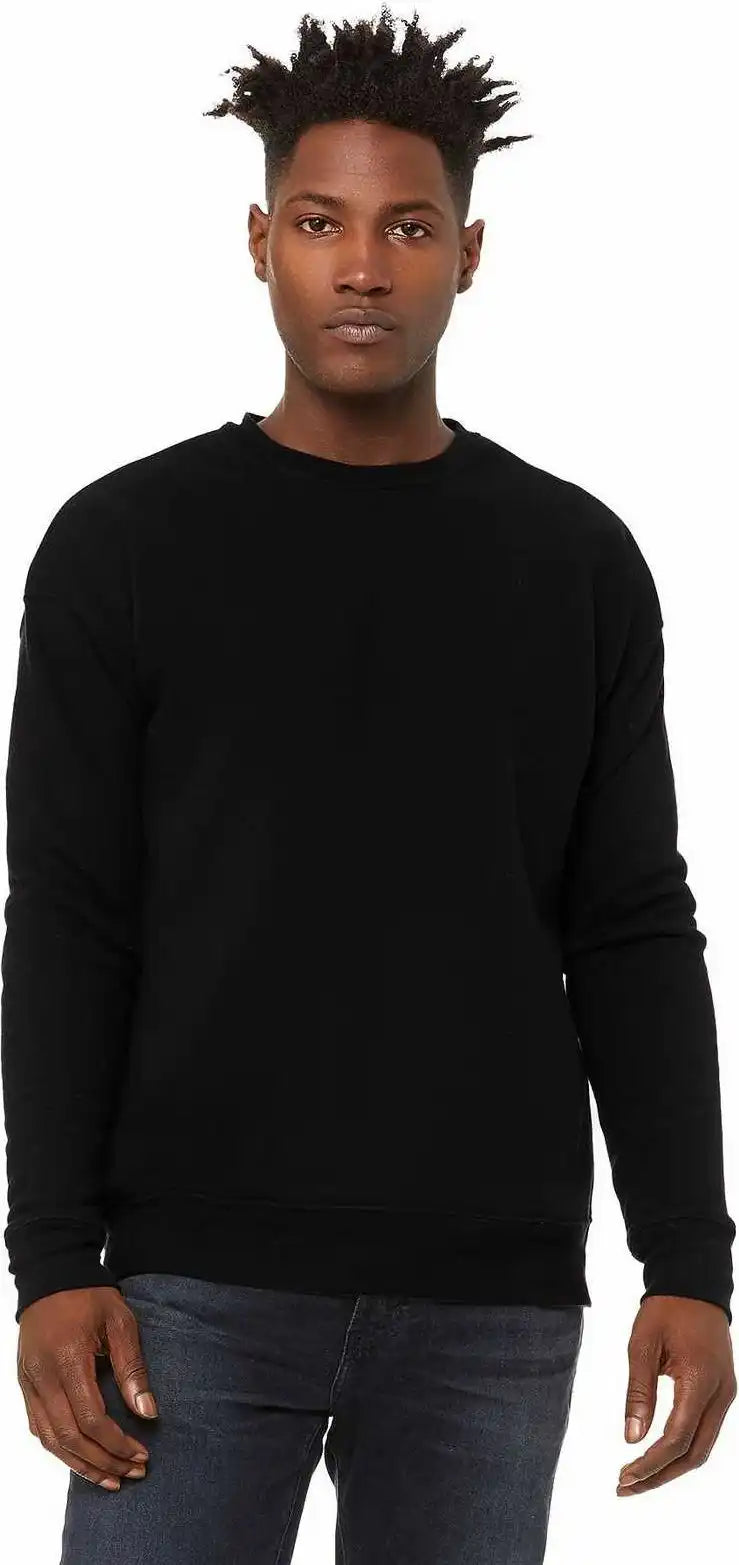Bella + Canvas 3945 Unisex Sponge Fleece Drop Shoulder Sweatshirt Dtg Black