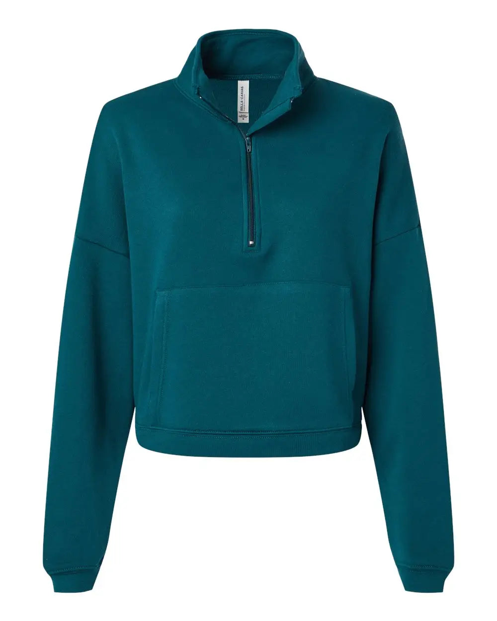 Bella + Canvas 3953 Women’s Sponge Fleece Half Zip Pullover - Atlantic - Ladies s