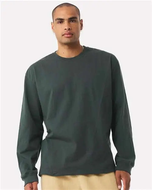 Bella + Canvas 4651 7.5 Oz Heavyweight Long Sleeve Tee - Hunter Green