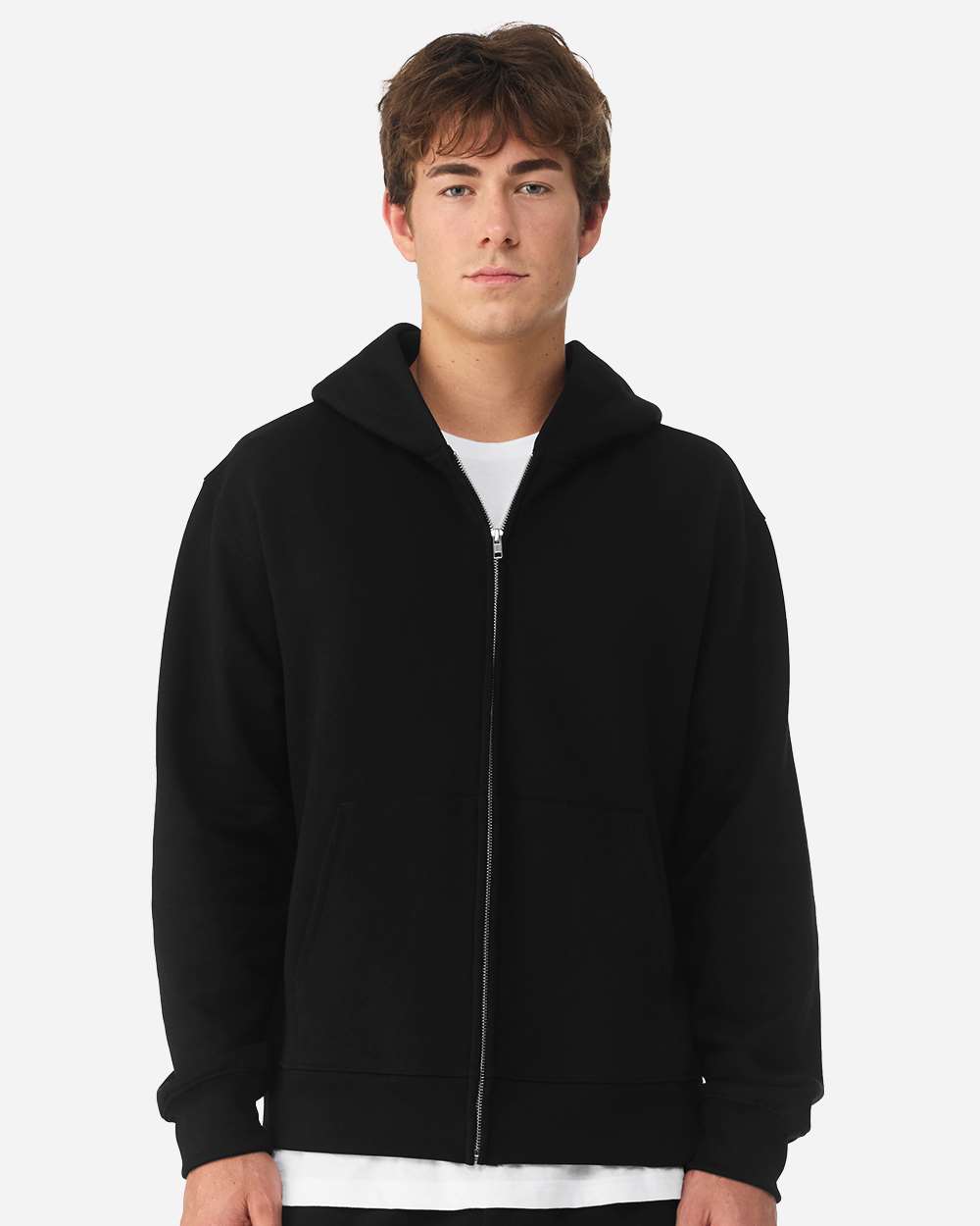 Bella + Canvas 4739 Unisex 10 Oz Full-zip Hoodie Sweatshirt - Black