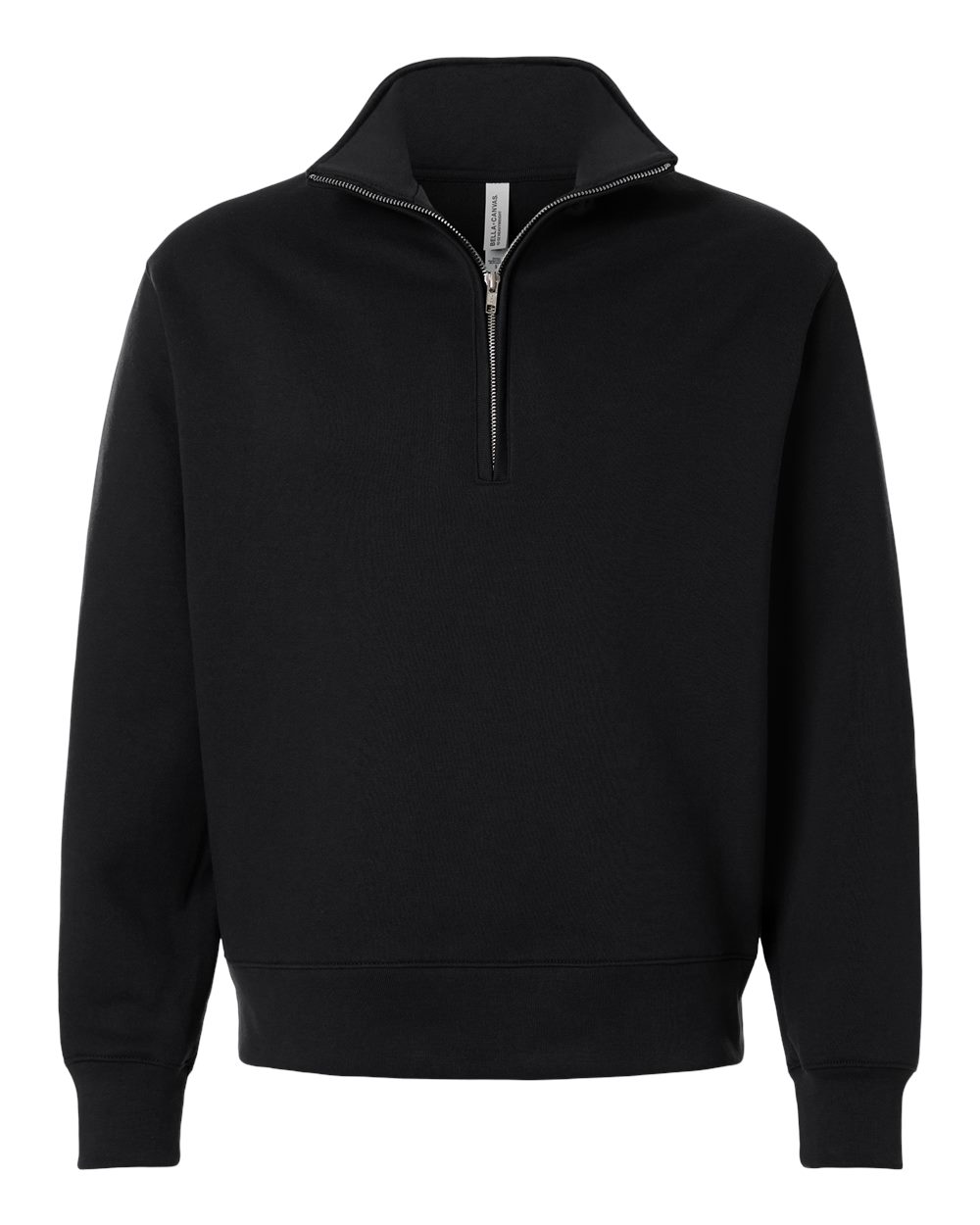 Bella + Canvas 4740 Unisex 10 Oz Quarter-zip Pullover Sweatshirt - Black