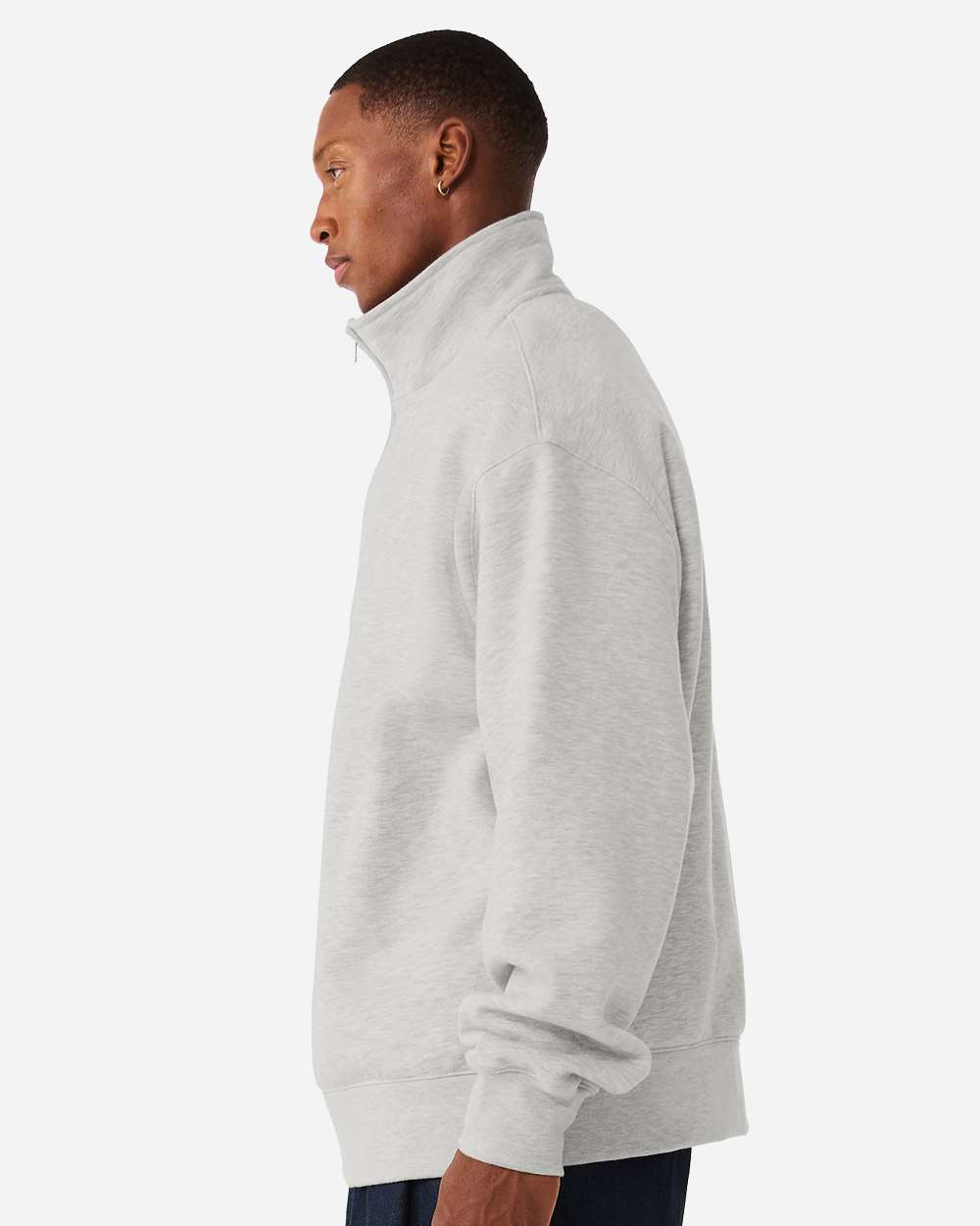 Bella + Canvas 4740 Unisex 10 Oz Quarter-zip Pullover Sweatshirt - Vintage Heather Grey