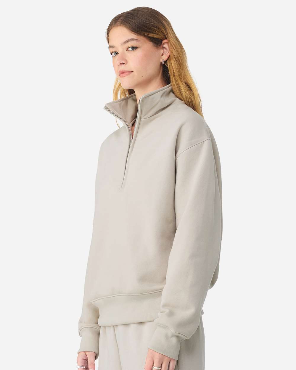Bella + Canvas 4740 Unisex 10 Oz Quarter-zip Pullover Sweatshirt - Dust