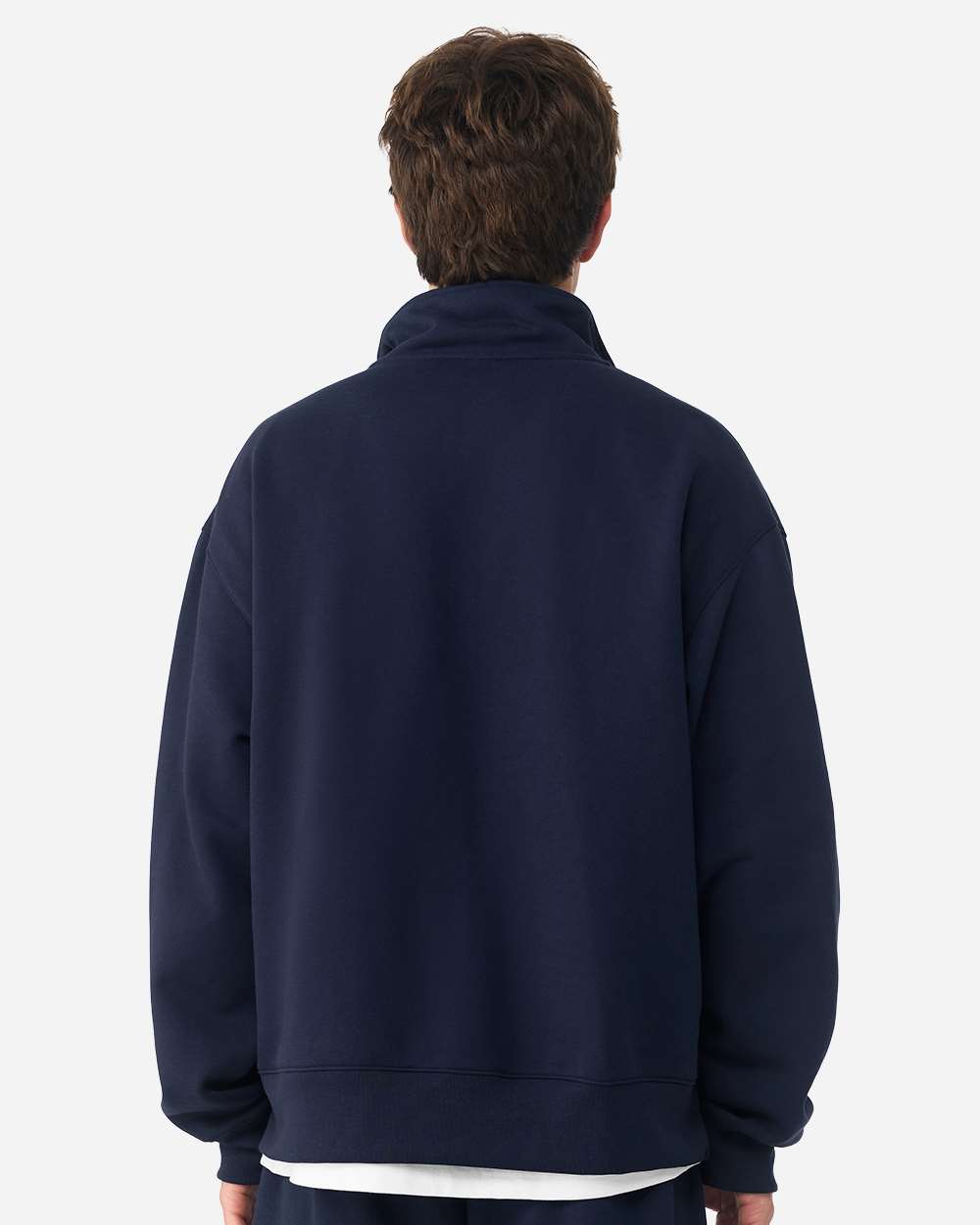 Bella + Canvas 4740 Unisex 10 Oz Quarter-zip Pullover Sweatshirt - Navy