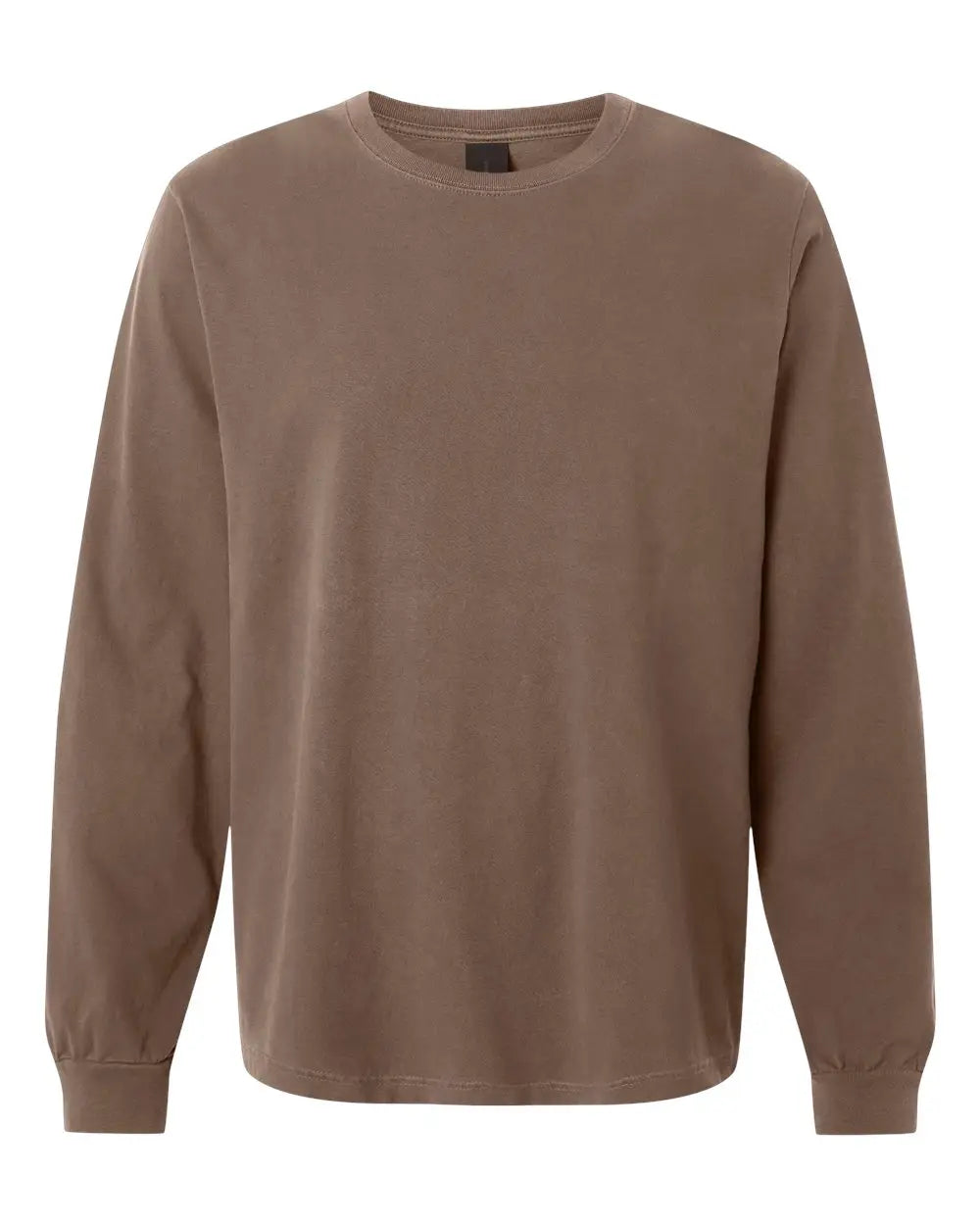 Bella + Canvas 4851gd Unisex Heavyweight Garment-dyed Long Sleeve Tee - Washed Cocoa - Adult Xs