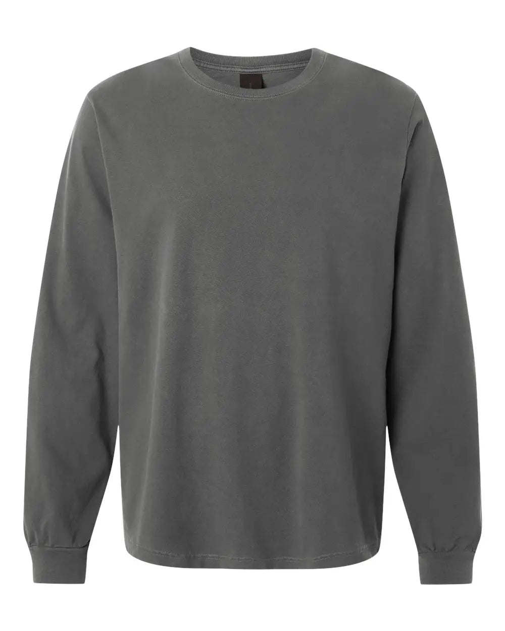 Bella + Canvas 4851gd Unisex Heavyweight Garment-dyed Long Sleeve Tee - Washed Charcoal - Adult Xs