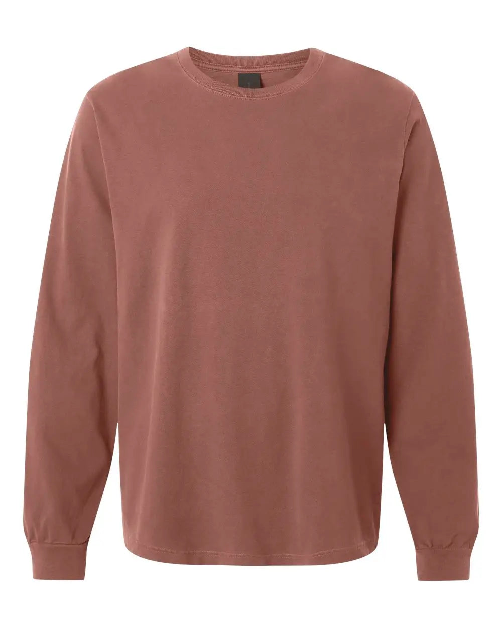 Bella + Canvas 4851gd Unisex Heavyweight Garment-dyed Long Sleeve Tee - Washed Chestnut - Adult Xs