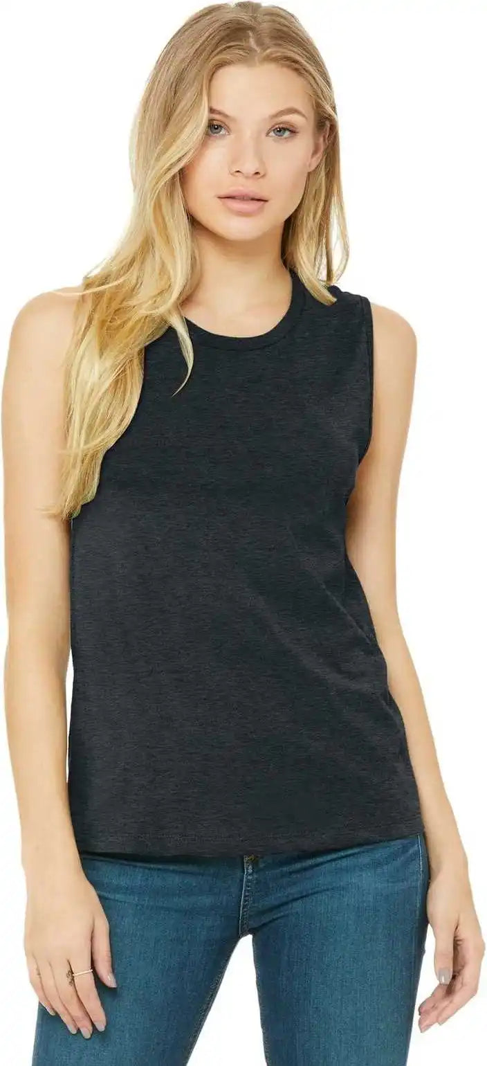 Bella + Canvas 6003 Women’s Jersey Muscle Tank Dark Gray Heather