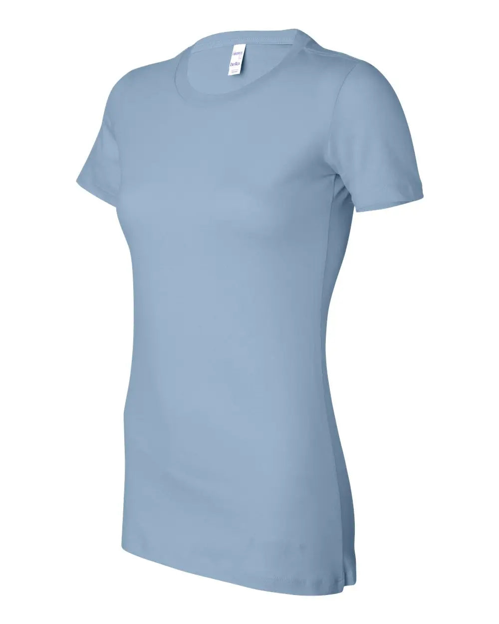 Bella + Canvas 6004 Women’s Slim Fit Tee - Baby Blue - Gray / s
