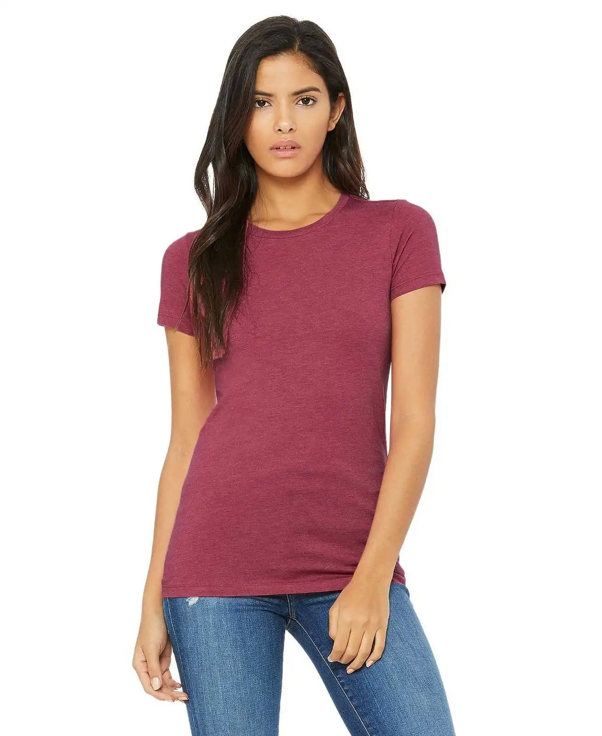 Bella + Canvas 6004 Women’s the Favorite Tee - Heather Raspberry