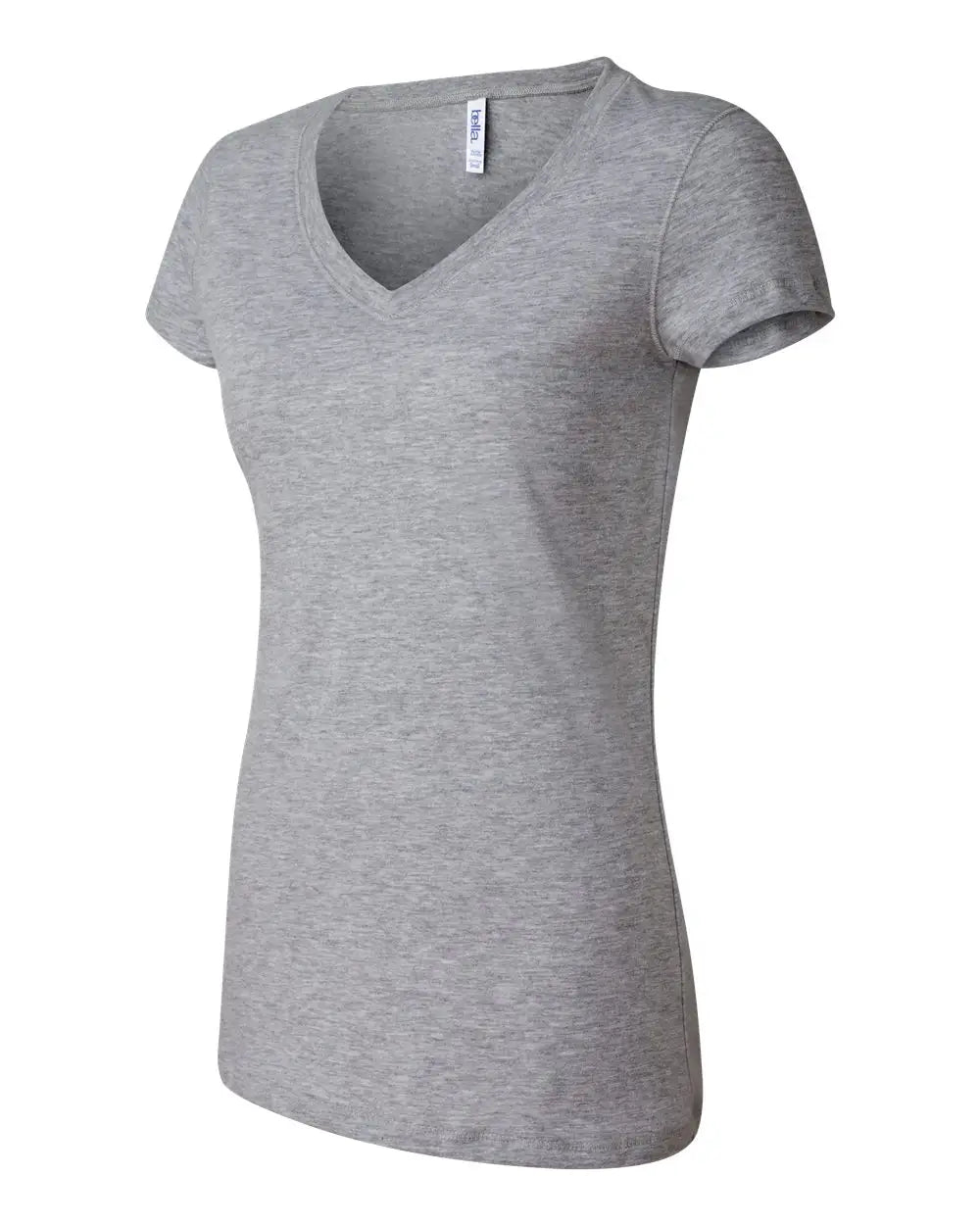 Bella + Canvas 6005 Women’s Jersey V-neck Tee - Athletic Heather - Gray / s