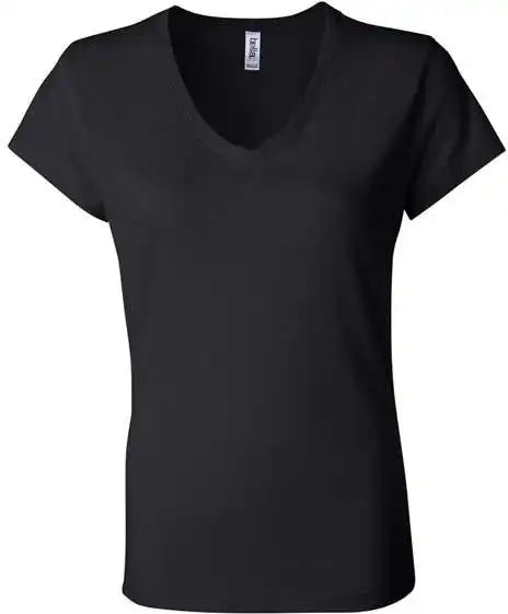 Bella + Canvas 6005 Womens Jersey V-neck Tee - Black