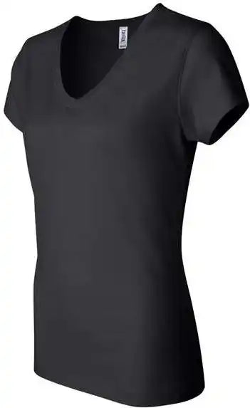 Bella + Canvas 6005 Womens Jersey V-neck Tee - Black