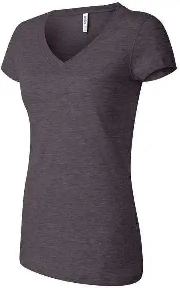 Bella + Canvas 6005 Womens Jersey V-neck Tee - Dark Grey Heather
