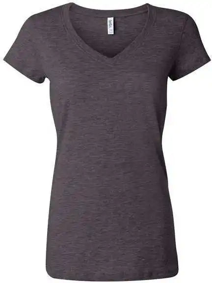 Bella + Canvas 6005 Womens Jersey V-neck Tee - Dark Grey Heather