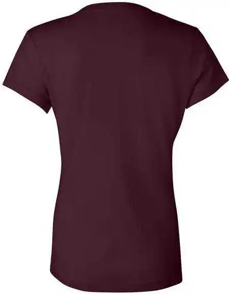 Bella + Canvas 6005 Womens Jersey V-neck Tee - Maroon