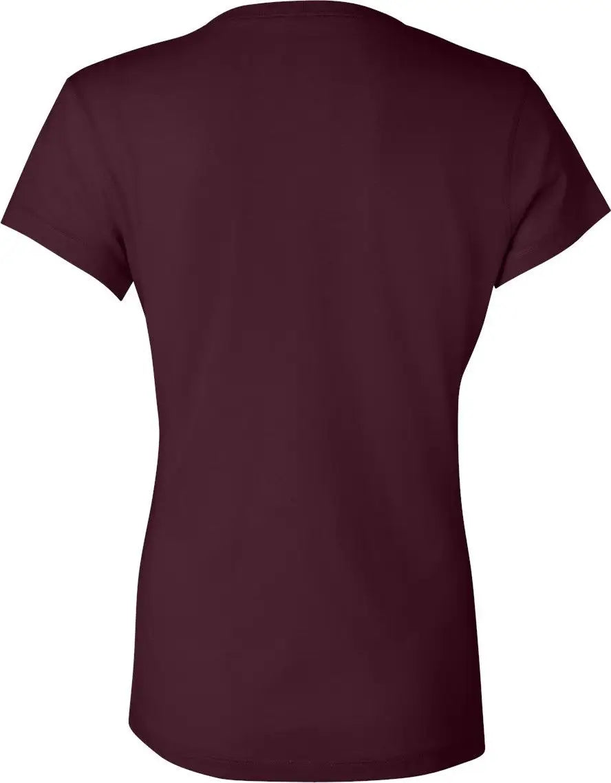 Bella + Canvas 6005 Women’s Jersey V-neck Tee - Maroon
