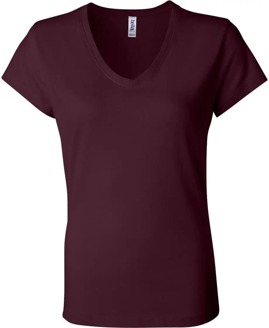 Bella + Canvas 6005 Women’s Jersey V-neck Tee - Maroon