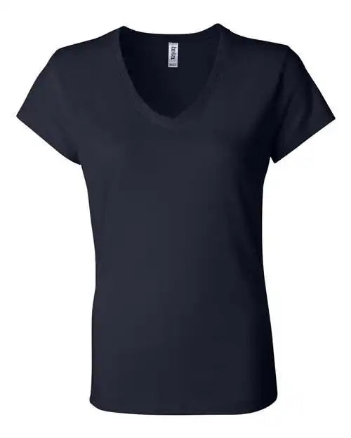 Bella + Canvas 6005 Womens Jersey V-neck Tee - Navy