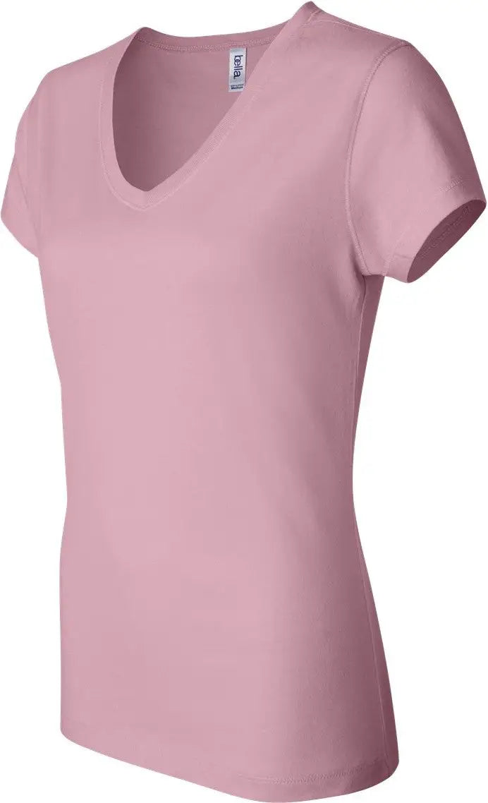 Bella + Canvas 6005 Women’s Jersey V-neck Tee - Pink - s