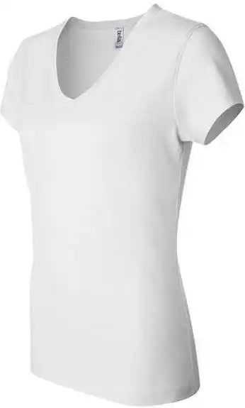 Bella + Canvas 6005 Womens Jersey V-neck Tee - White
