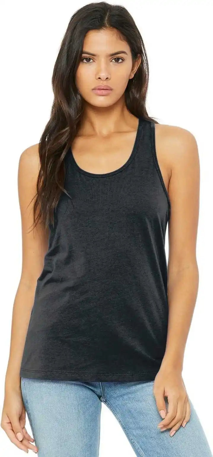 Bella + Canvas 6008 Women’s Jersey Racerback Tank Dark Gray Heather