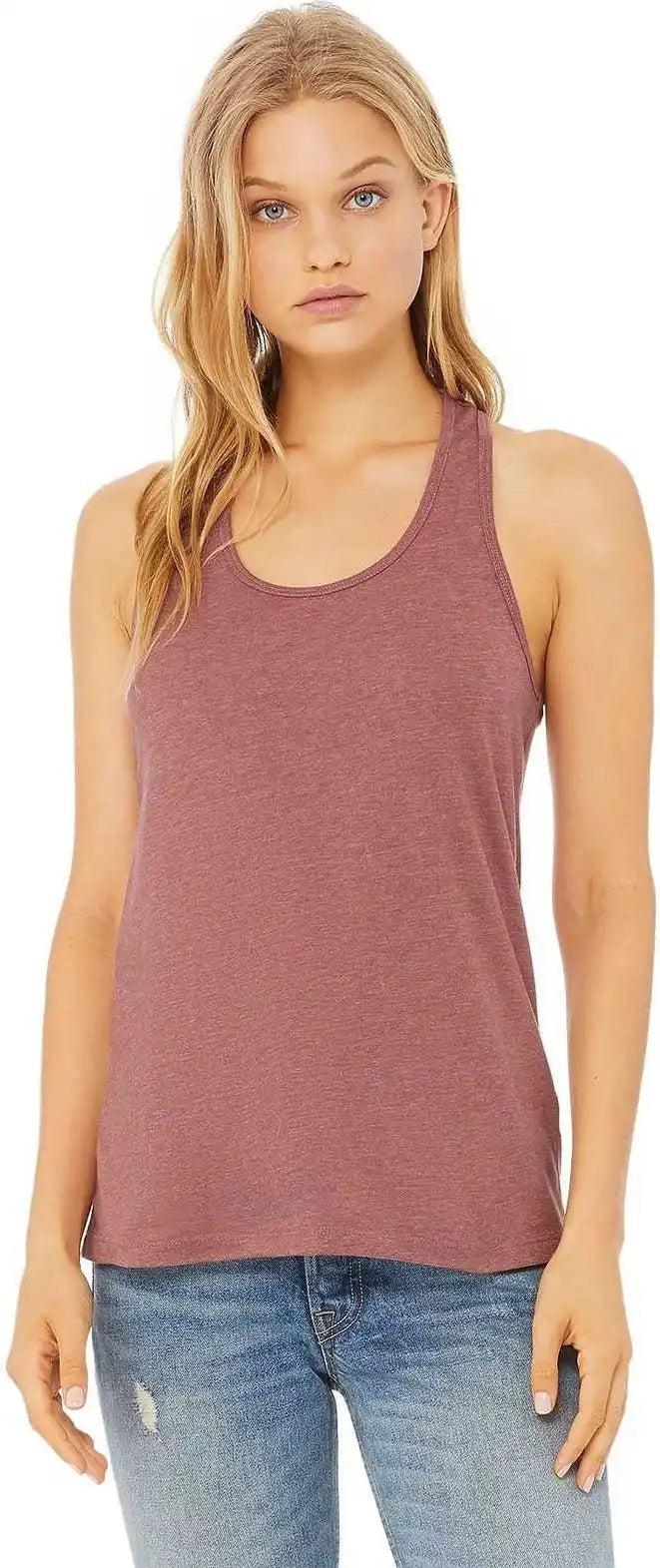 Bella + Canvas 6008 Women’s Jersey Racerback Tank Heather Mauve
