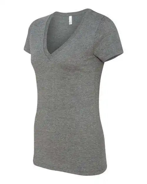 Bella + Canvas 6035 Womens Jersey Deep V-neck Tee - Heather