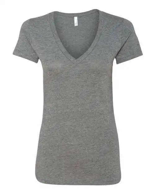 Bella + Canvas 6035 Womens Jersey Deep V-neck Tee - Heather