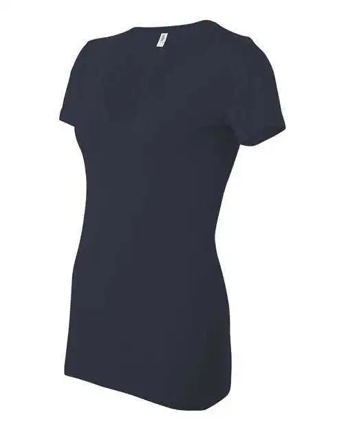 Bella + Canvas 6035 Womens Jersey Deep v Neck Tee Navy