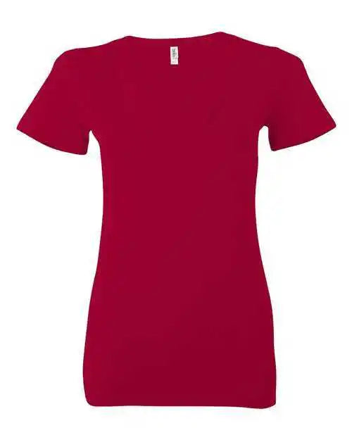 Bella + Canvas 6035 Womens Jersey Deep V-neck Tee - Red