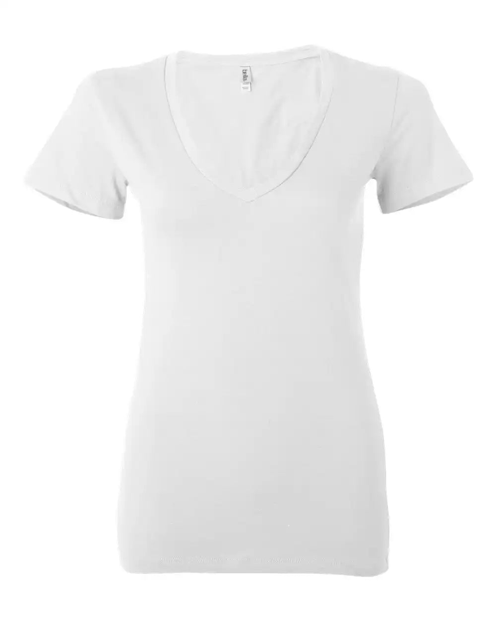 Bella + Canvas 6035 Women’s Jersey Deep V-neck Tee - White - s