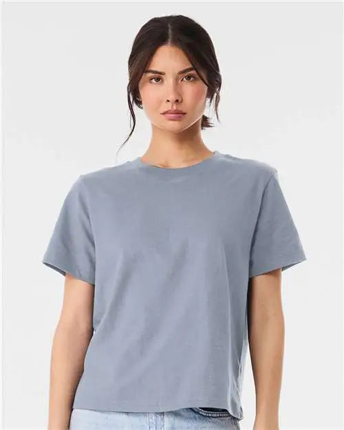 Bella + Canvas 6110c Women’s 6 Oz Heavyweight Tee - 6110 - Vintage Denim - Ladies Xs