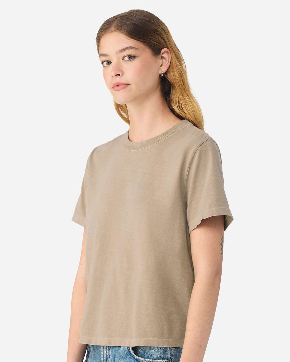 Bella + Canvas 6110gd Women’s Garment-dyed Tee - Khaki