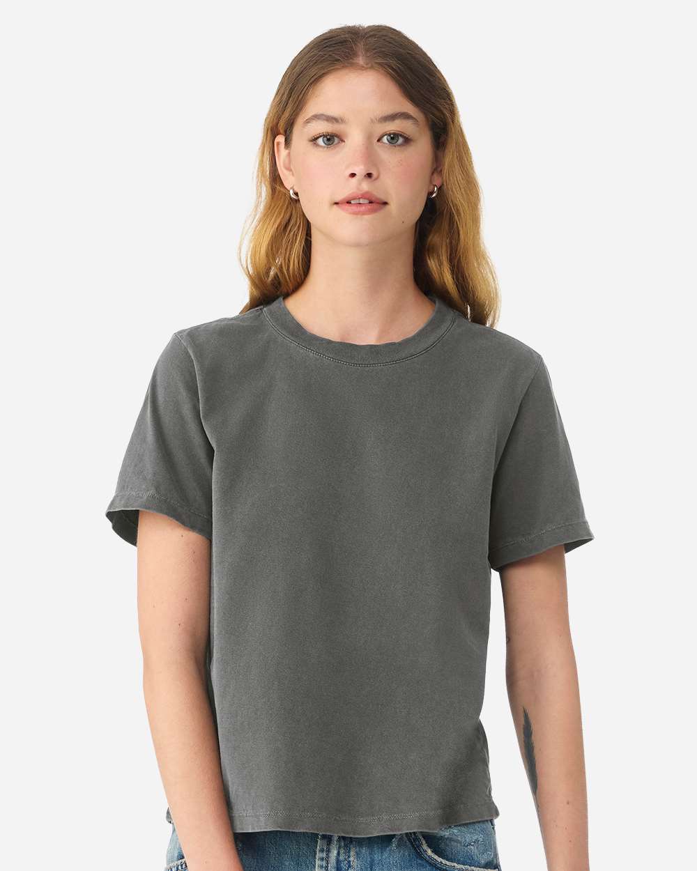 Bella + Canvas 6110gd Women’s Garment-dyed Tee - Washed Charcoal