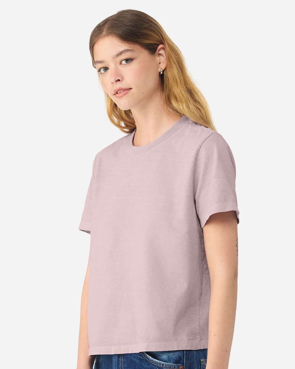 Bella + Canvas 6110gd Women’s Garment-dyed Tee - Washed Lavender