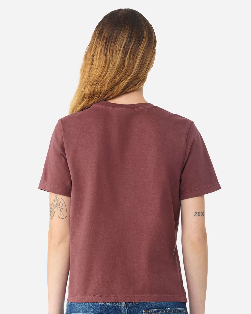 Bella + Canvas 6110gd Women’s Garment-dyed Tee - Washed Maroon