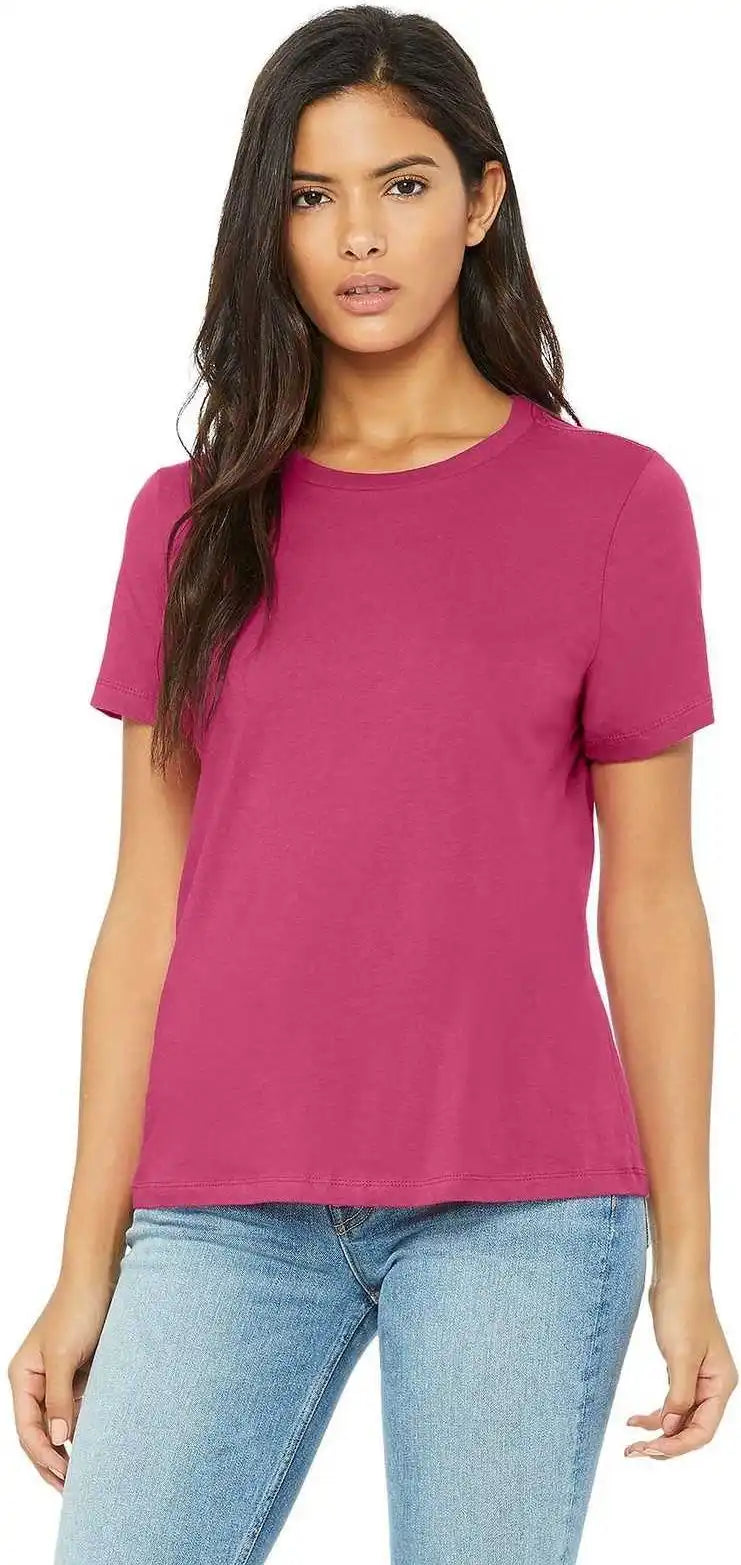 Bella + Canvas 6400 Women’s Relaxed Jersey Short Sleeve Tee Berry