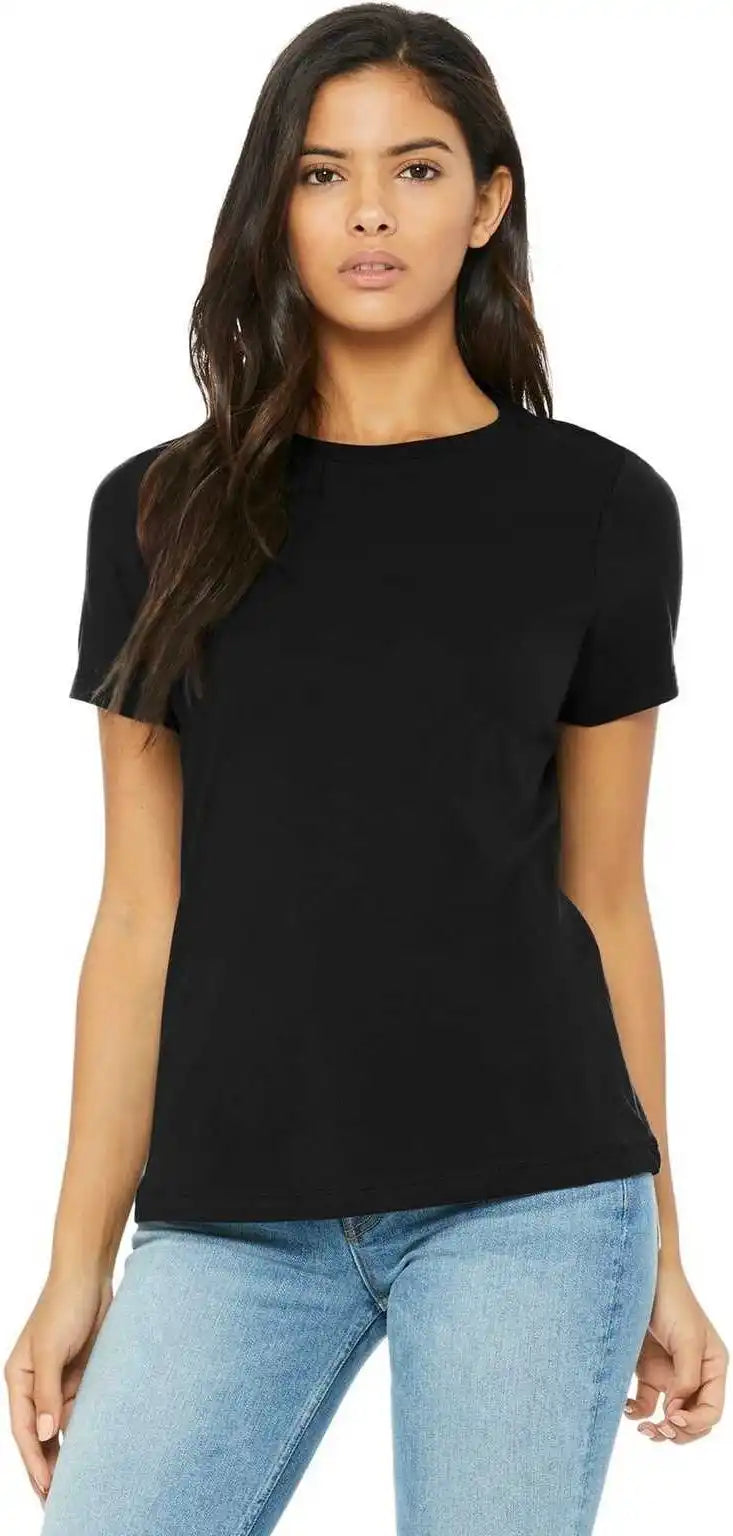 Bella + Canvas 6400 Women’s Relaxed Jersey Short Sleeve Tee Black